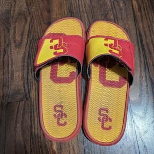 USC Trojans Gel Slides Mens Size 10 Sandals Flip Flops